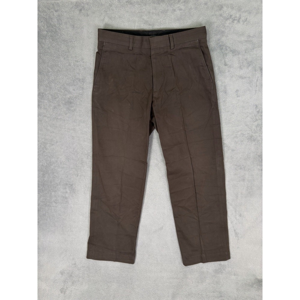 Express‎ Dress Pants Mens 30x30 Brown Director Flat Front Straight Casual